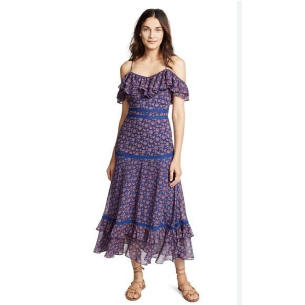 Rebecca Minkoff‎  Kailey Floral Off the Shoulder Maxi Dress Size 6 NWOT